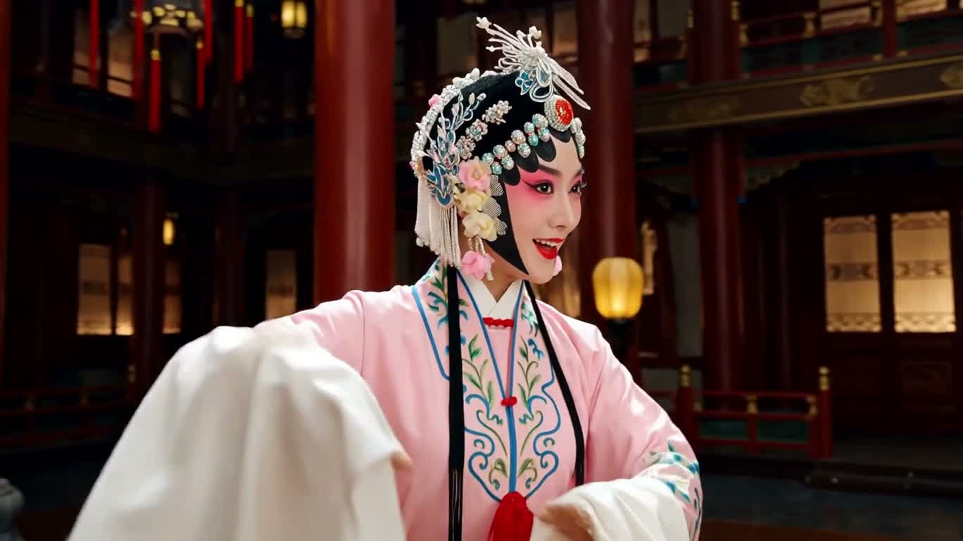 戏台上的花旦流袖 — AI video creation