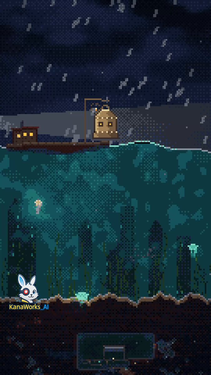 像素风深海探索游戏 — AI video creation