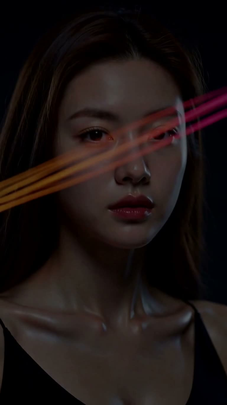 霓彩未来女科学家肖像 — AI video creation