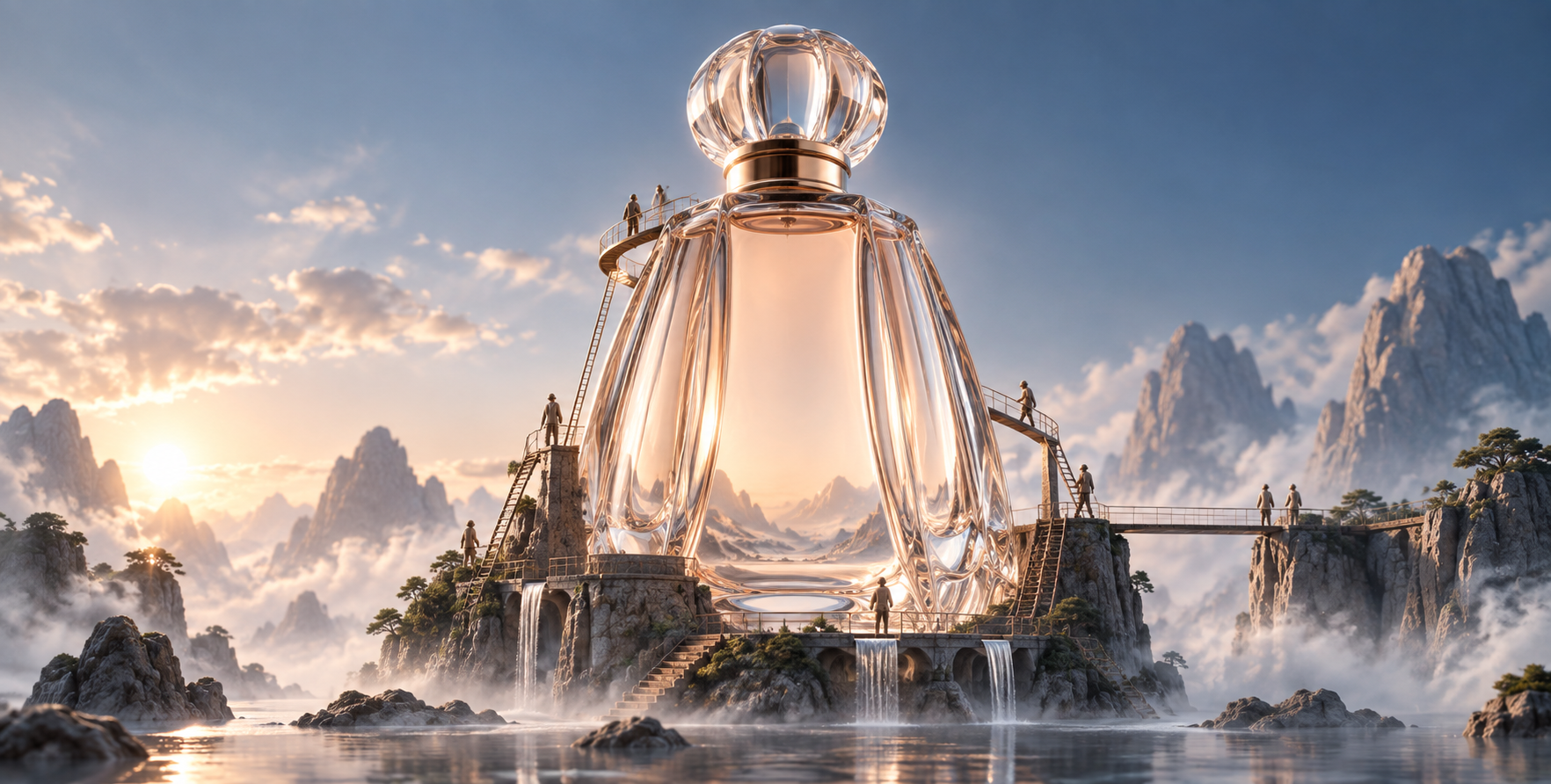 微缩世界中的巨型产品建筑奇观 — AI image creation