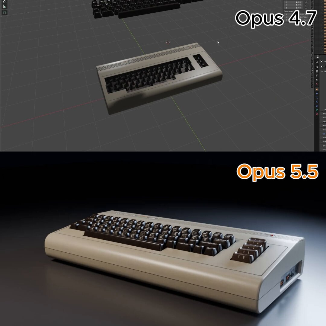 3D模型效果阶段性提升对比 — AI video creation