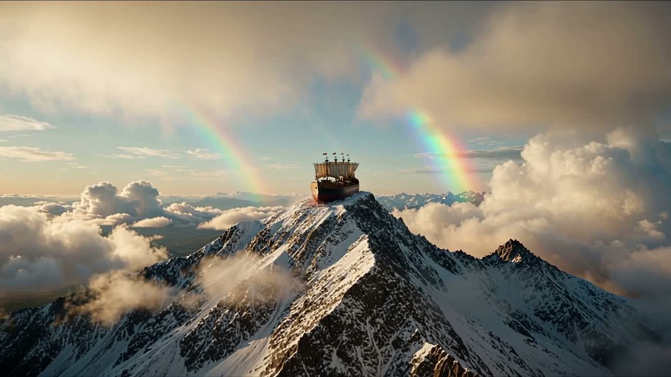 方舟抵达亚拉腊山