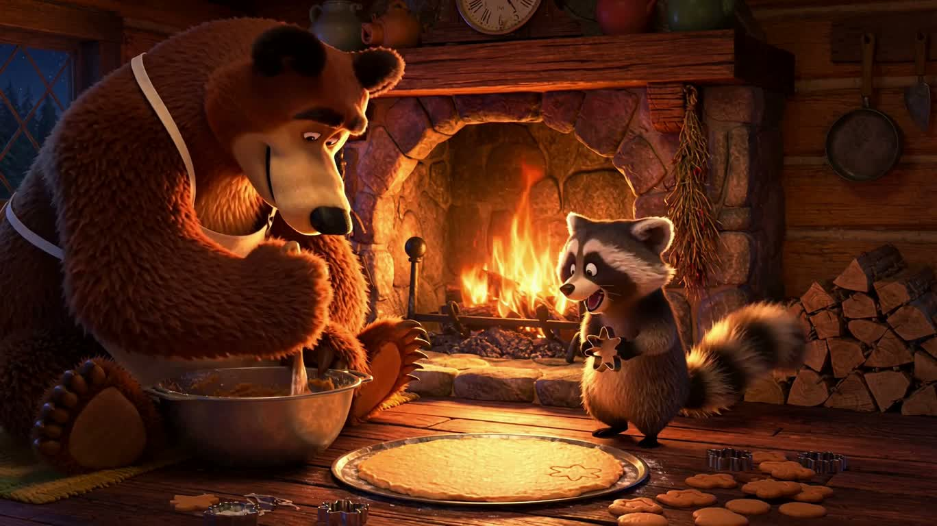 Cookie Time in the Wooden Cabin — AI video creation