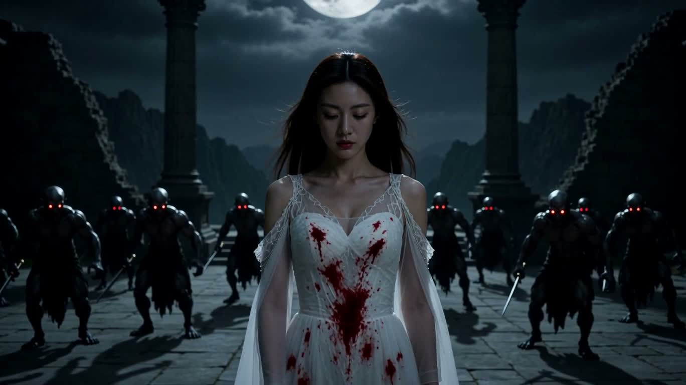 月下圣光:堕入天使 — AI video creation