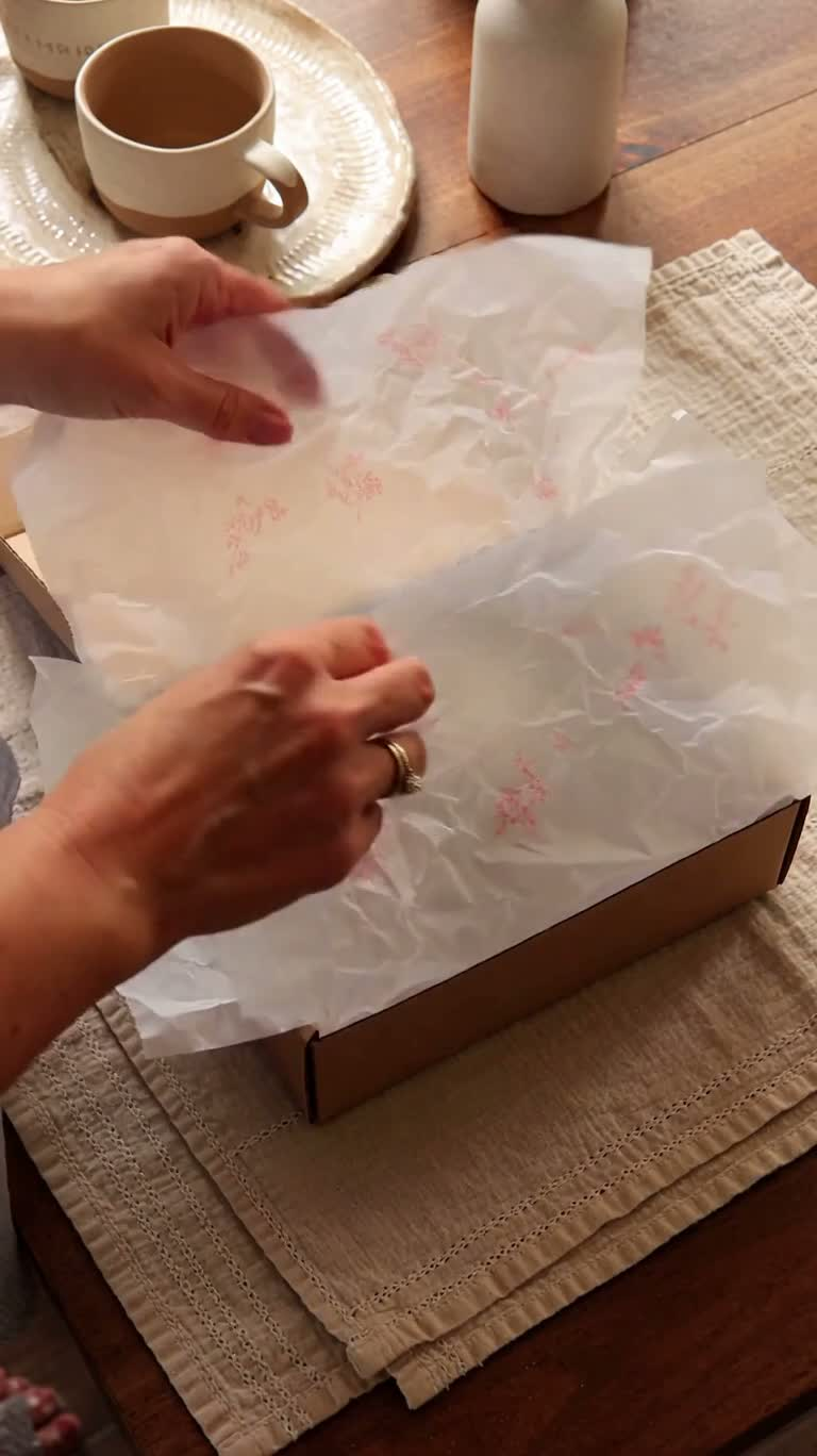 手作り陶器のカップを包む時間 — AI video creation