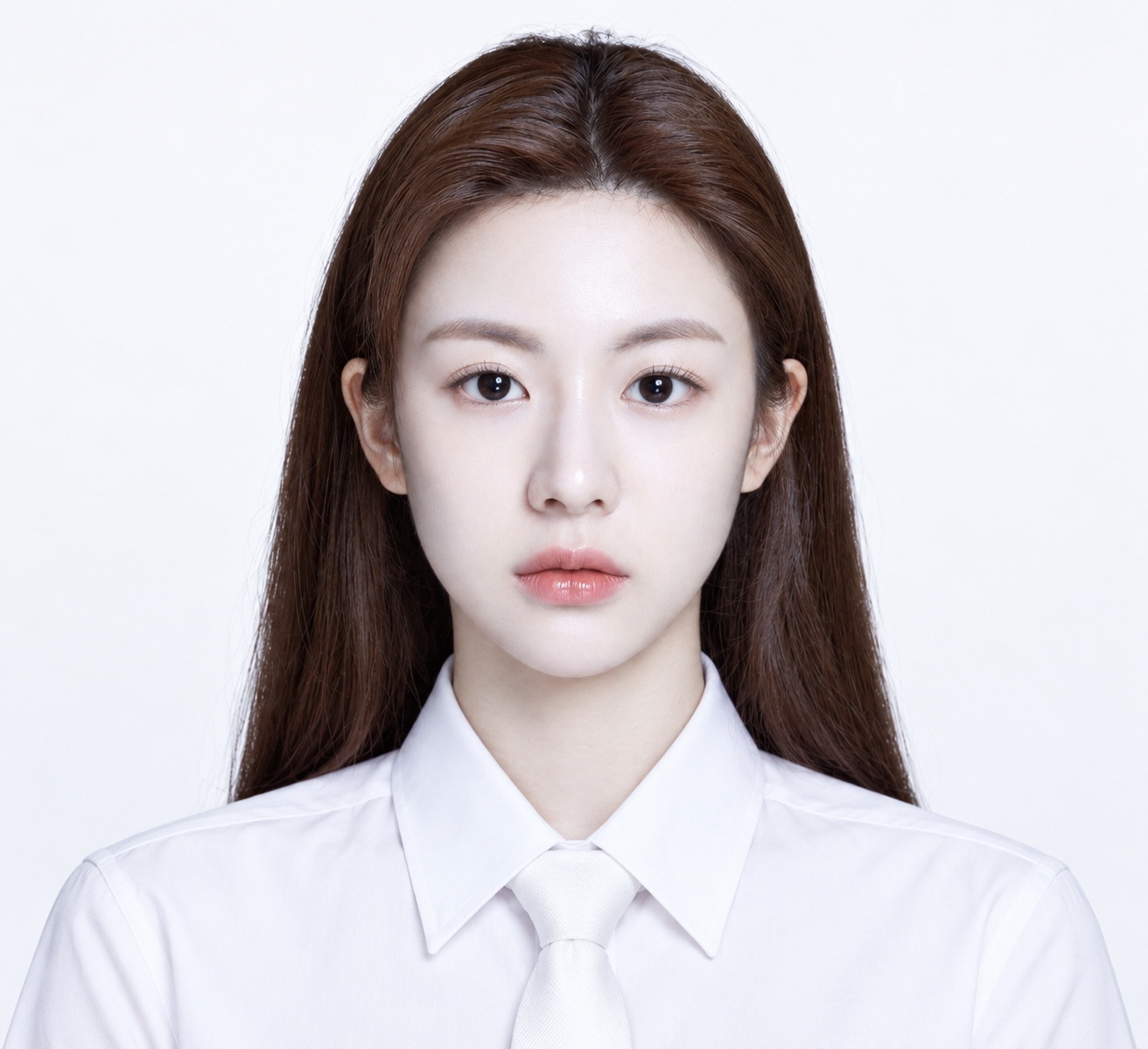 Hyperrealistic ID Photo in White Shirt — AI image prompt