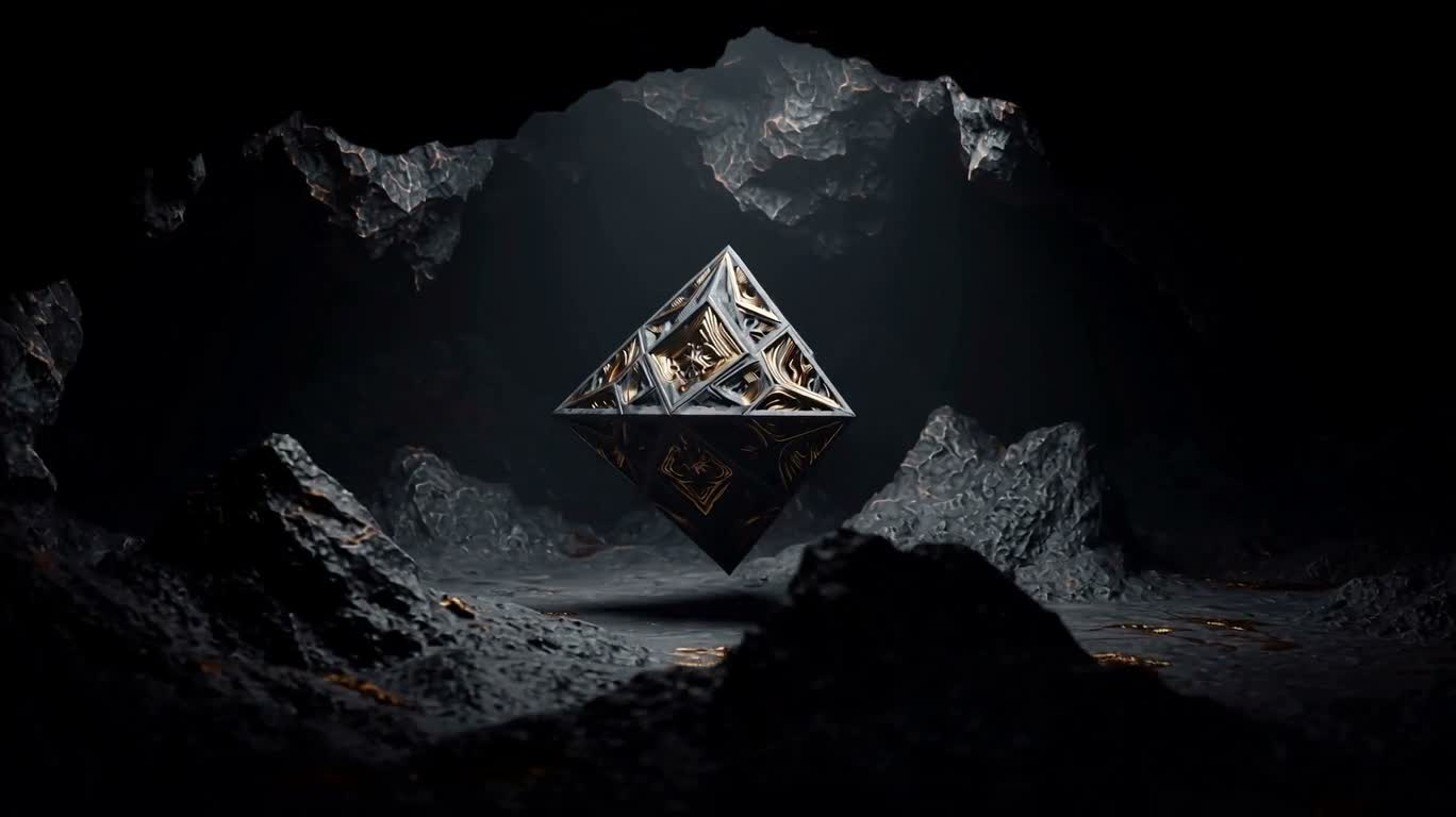 Dark Diamond Surreal 3D Render