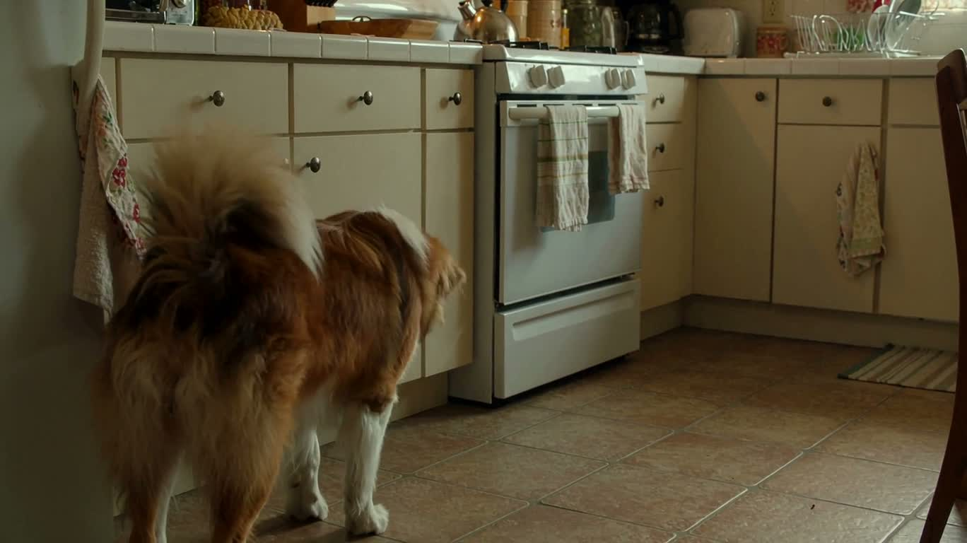 Chien ouvrant le placard à friandises — AI video creation