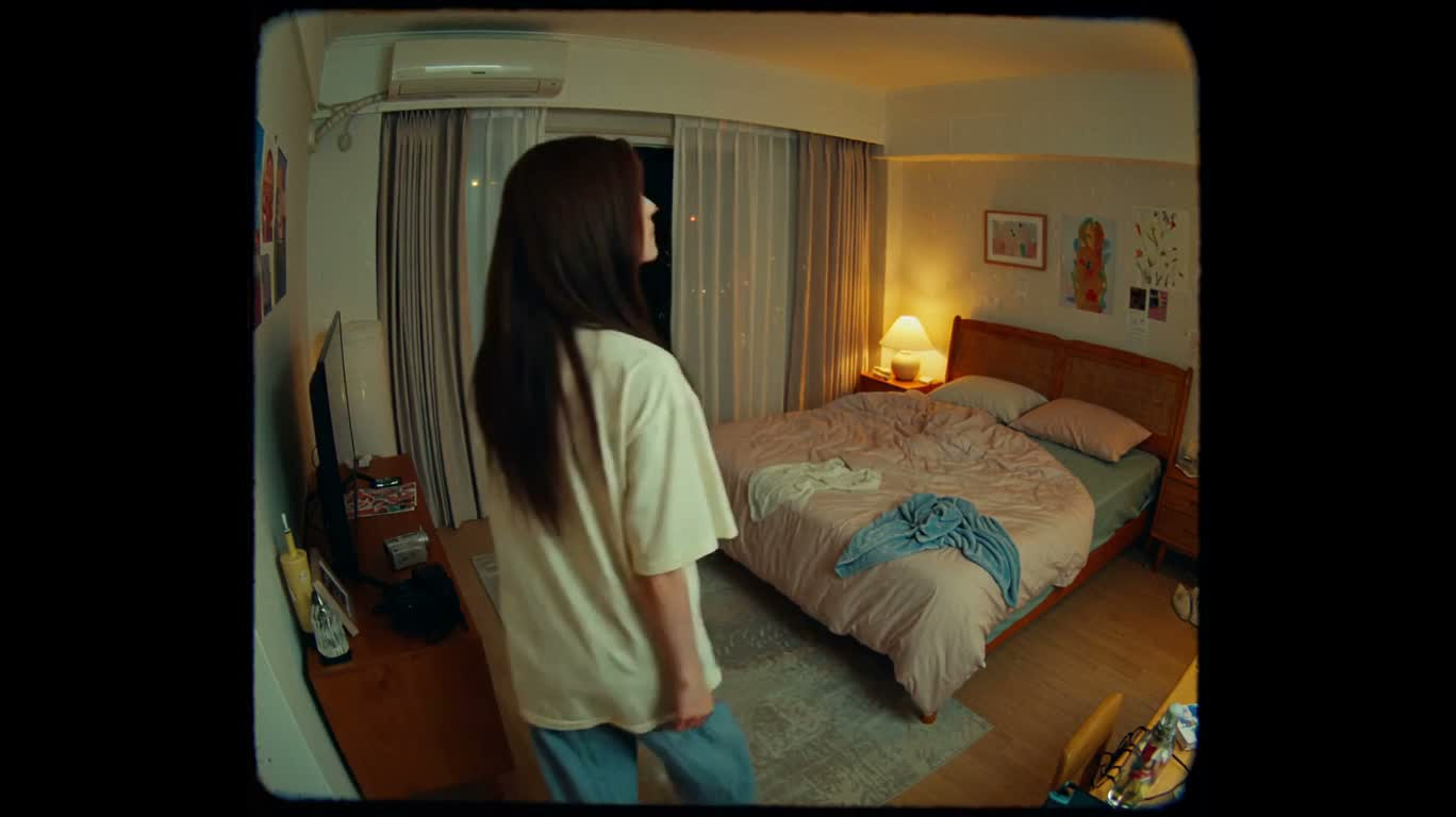 卧室里的镜头惊喜 — AI video creation