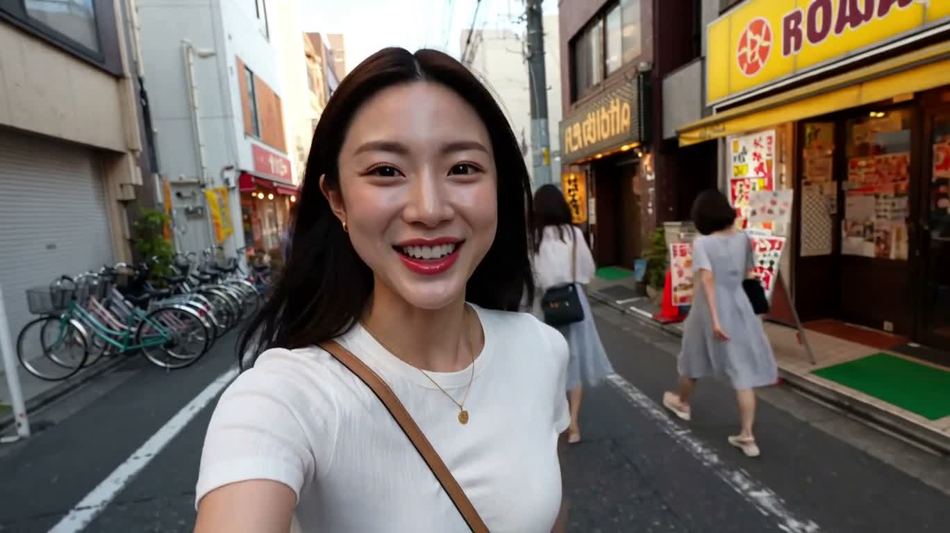 东京街头自动贩卖机小 vlog — AI video creation