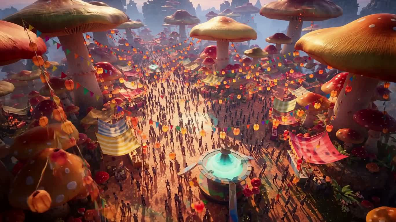 蘑菇城祭典：发光蘑菇的疾逃 — AI video creation