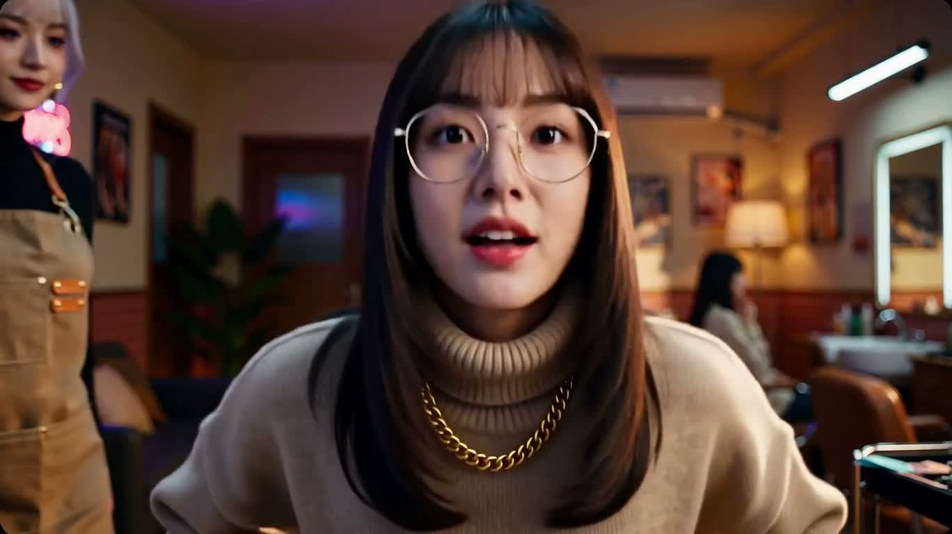 霓虹沙龙的彩虹变发 — AI video creation