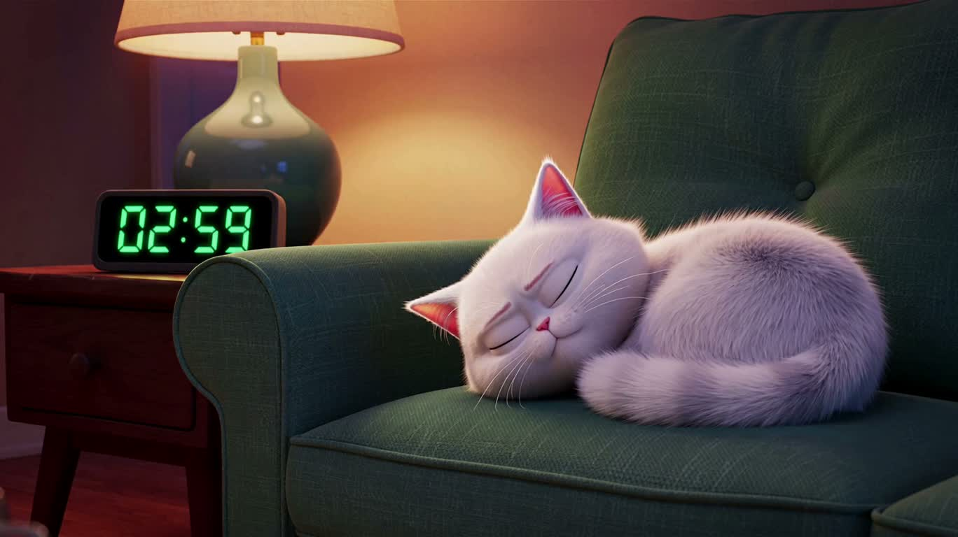 凌晨三点猫咪暴走 — AI video creation