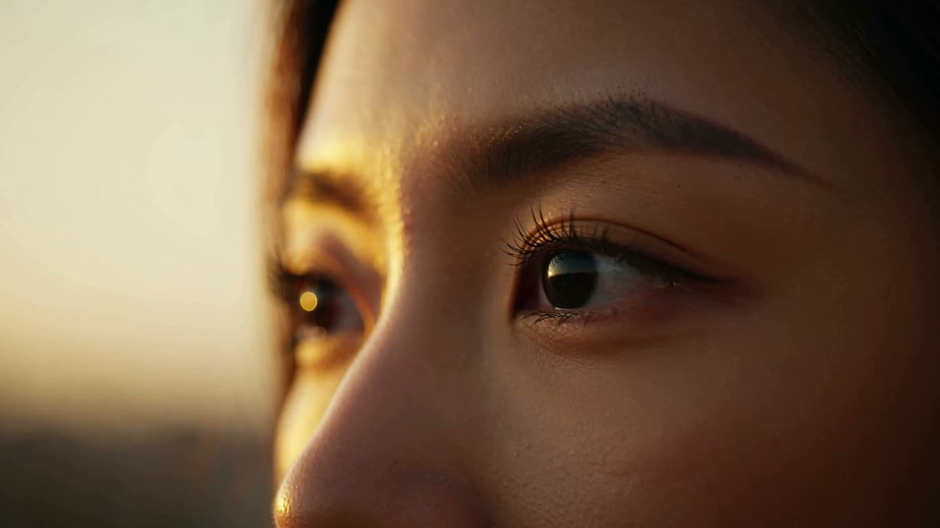 马拉喀什魔幻时刻的眼眸特写 — AI video creation