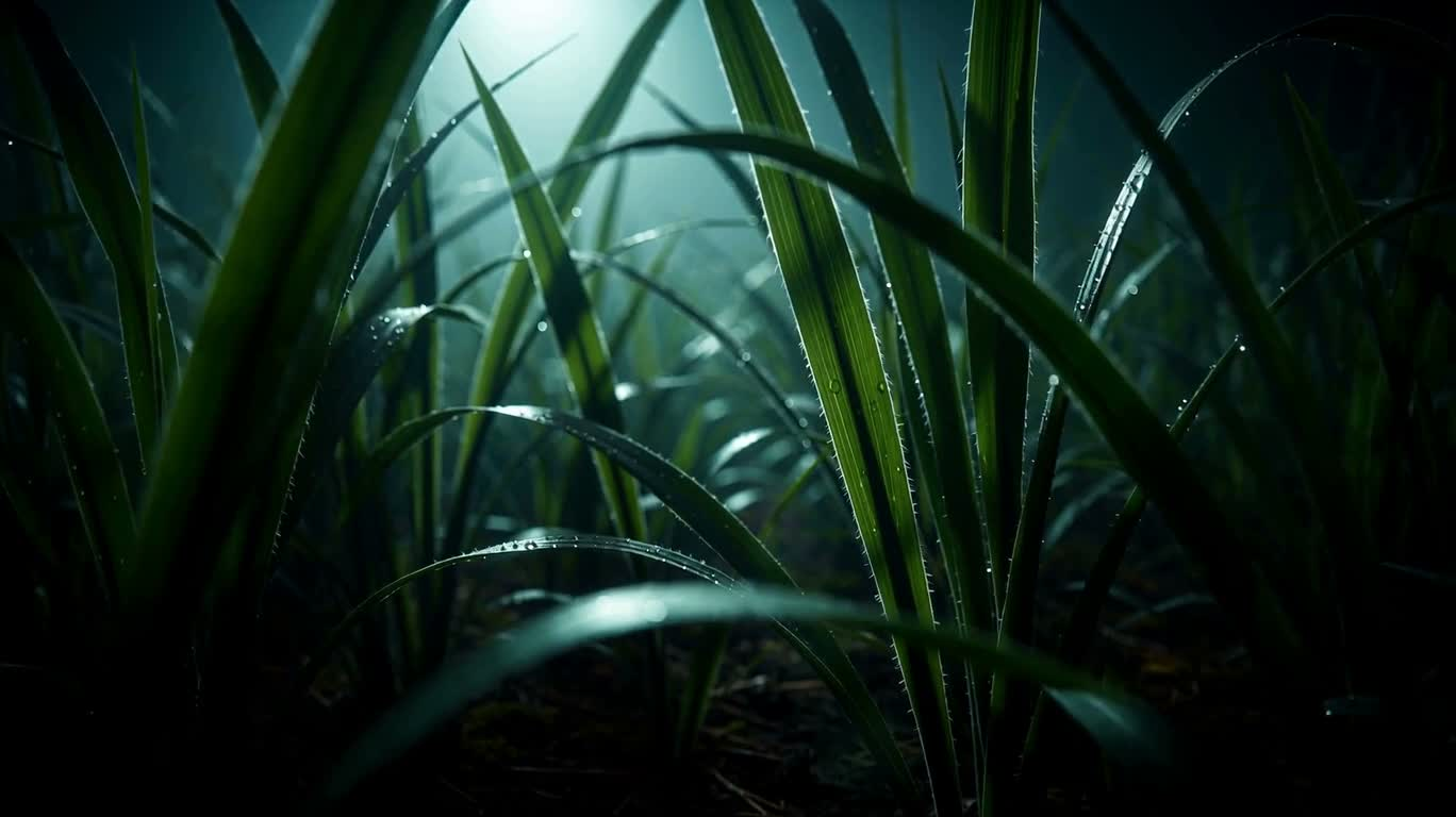 神秘の草原の幻想的な微細模様