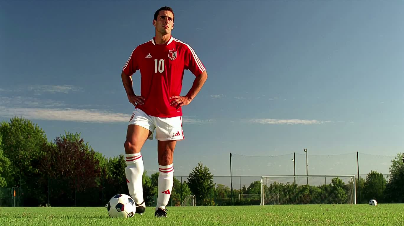 A Long-Range Shot on the Sun-Scorched Pitch — AI video creation