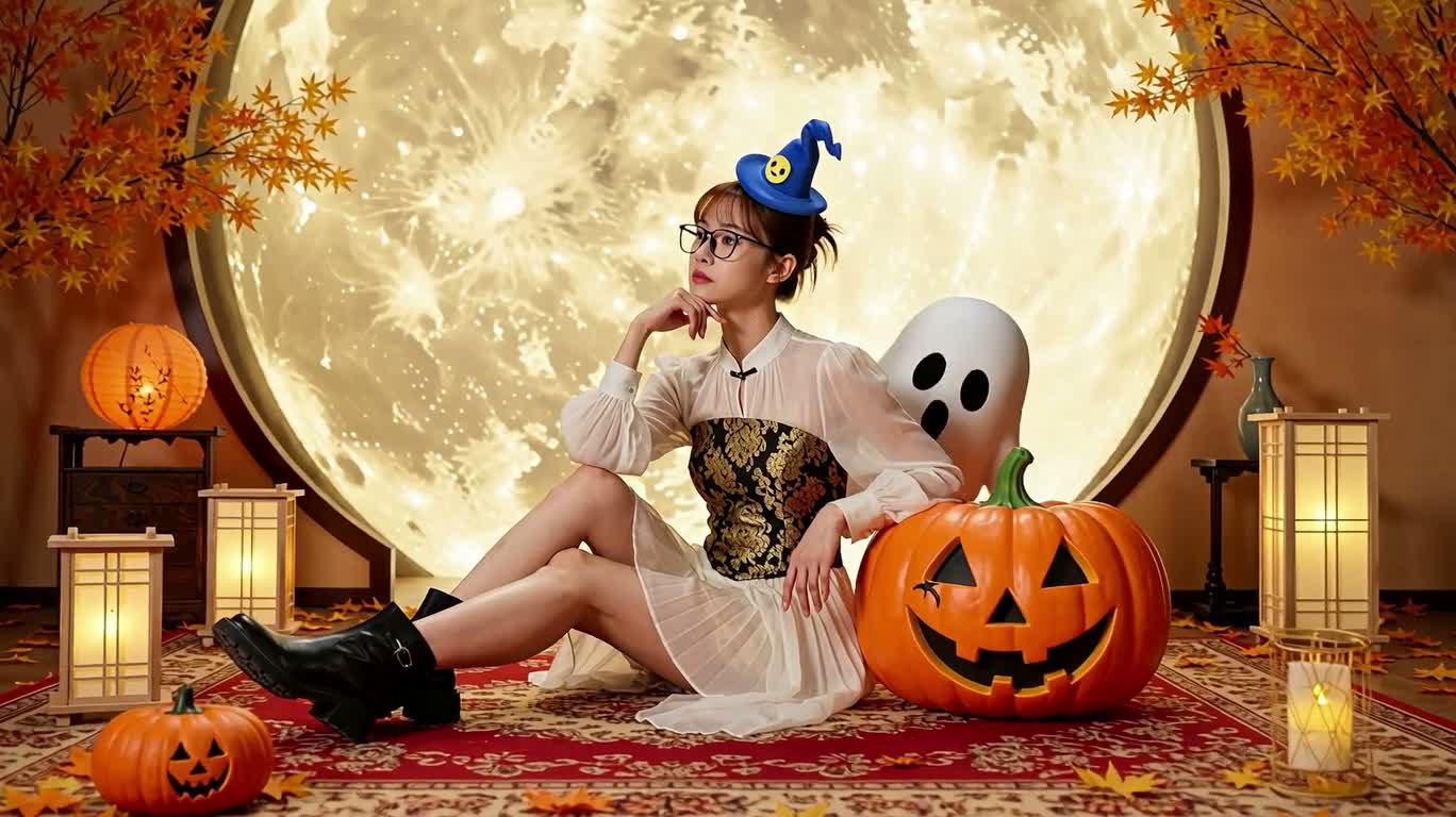 Tiệc bất ngờ bí ngô dưới trăng — AI video creation
