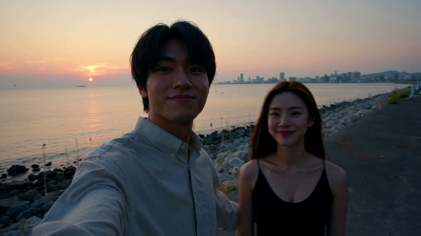 海边到屋顶的恋爱片段 — AI video creation