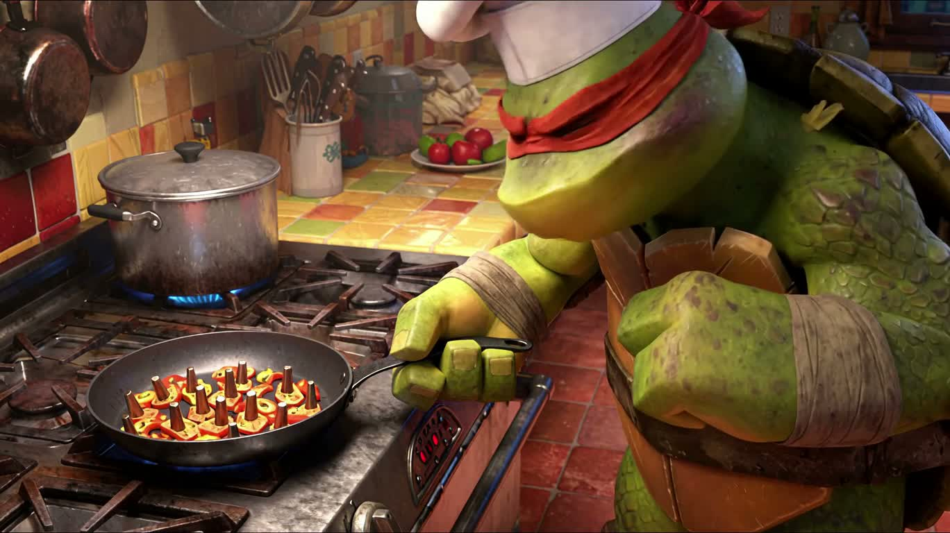 The Mutant Turtle Chef's Playful Kitchen Show — AI video creation