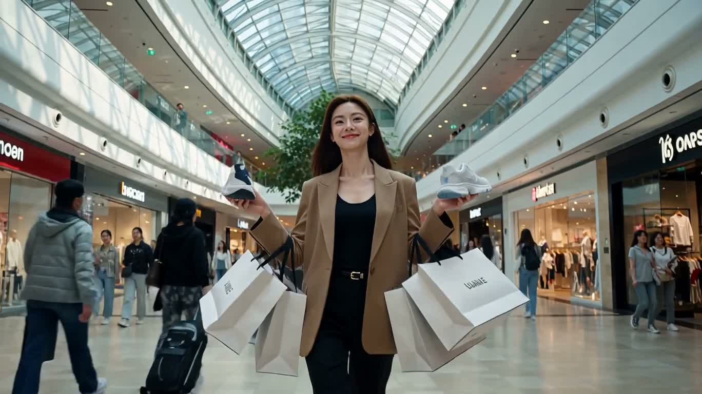 伯明翰购物中心时尚购物之旅 — AI video creation