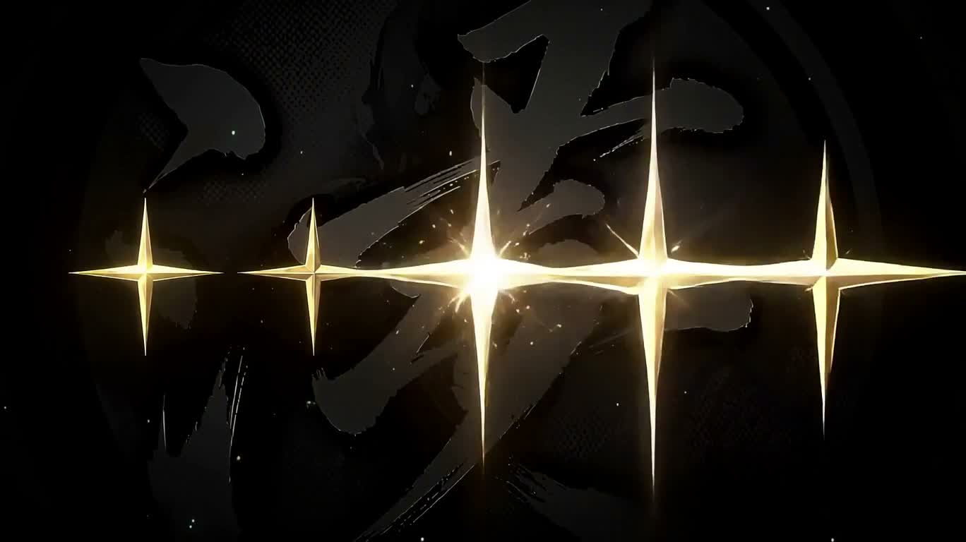 五星登场:银发剑士的华丽亮相 — AI video creation