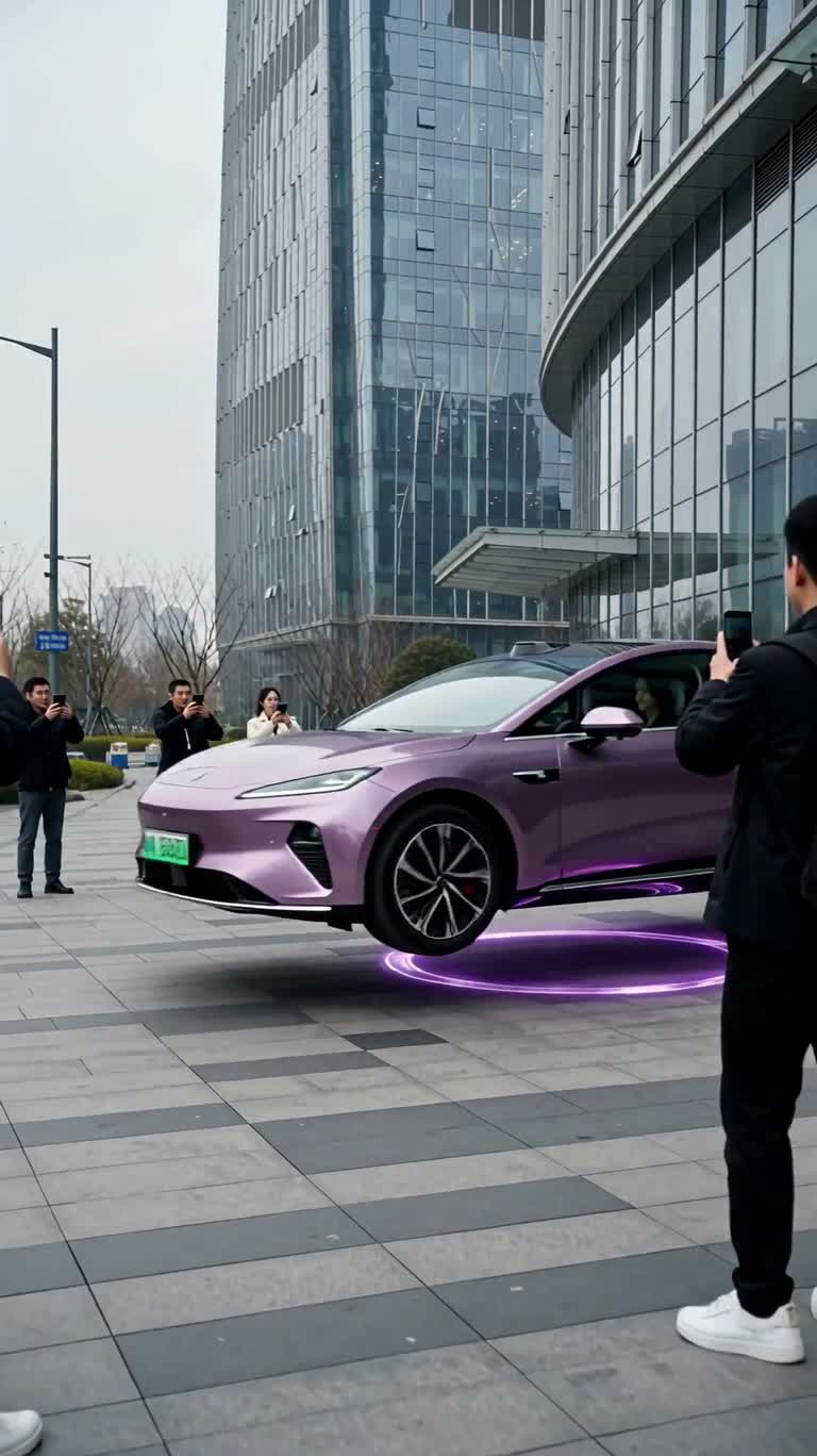 紫色飞车变形记 — AI video creation