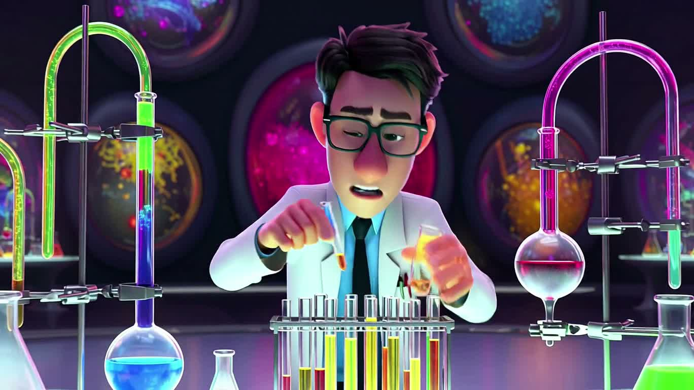 Quái vật thạch khổng lồ trong phòng thí nghiệm — AI video creation