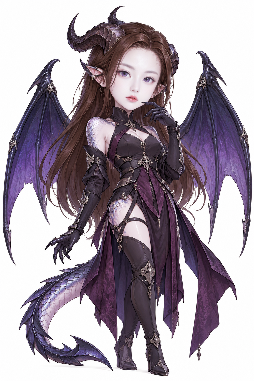 暗黑奇幻新可爱风成年角色吉祥物设定 — AI image creation