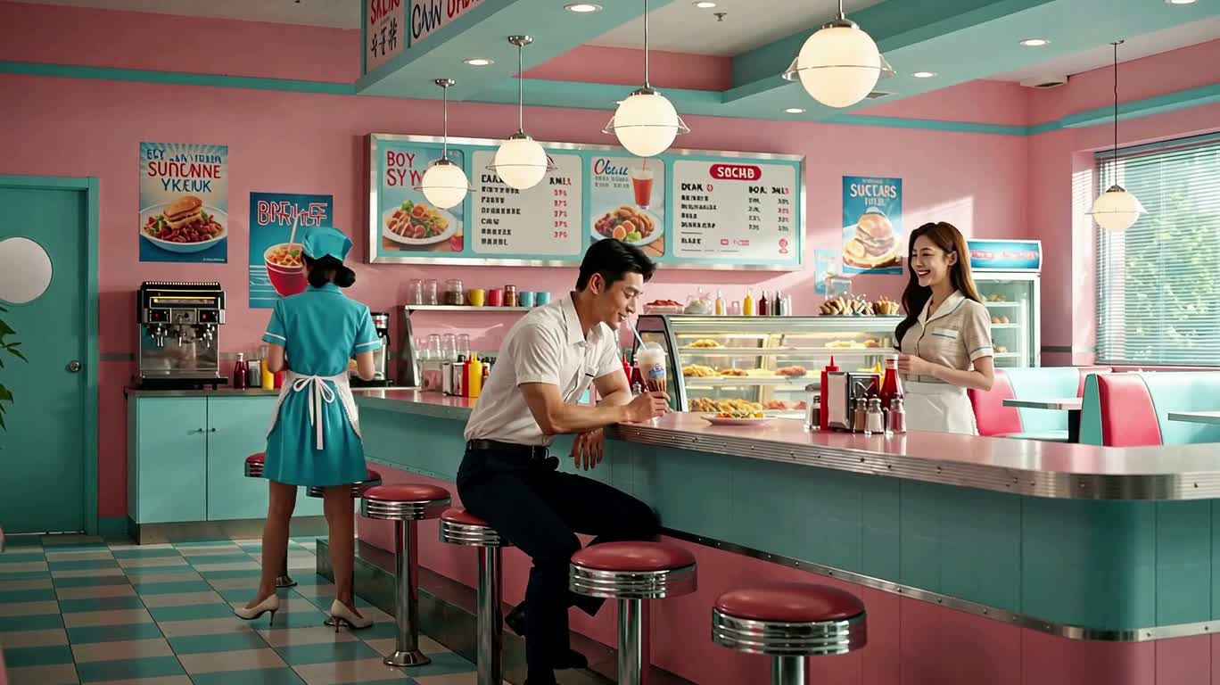 Lần đầu gặp gỡ sữa lắc neon — AI video creation