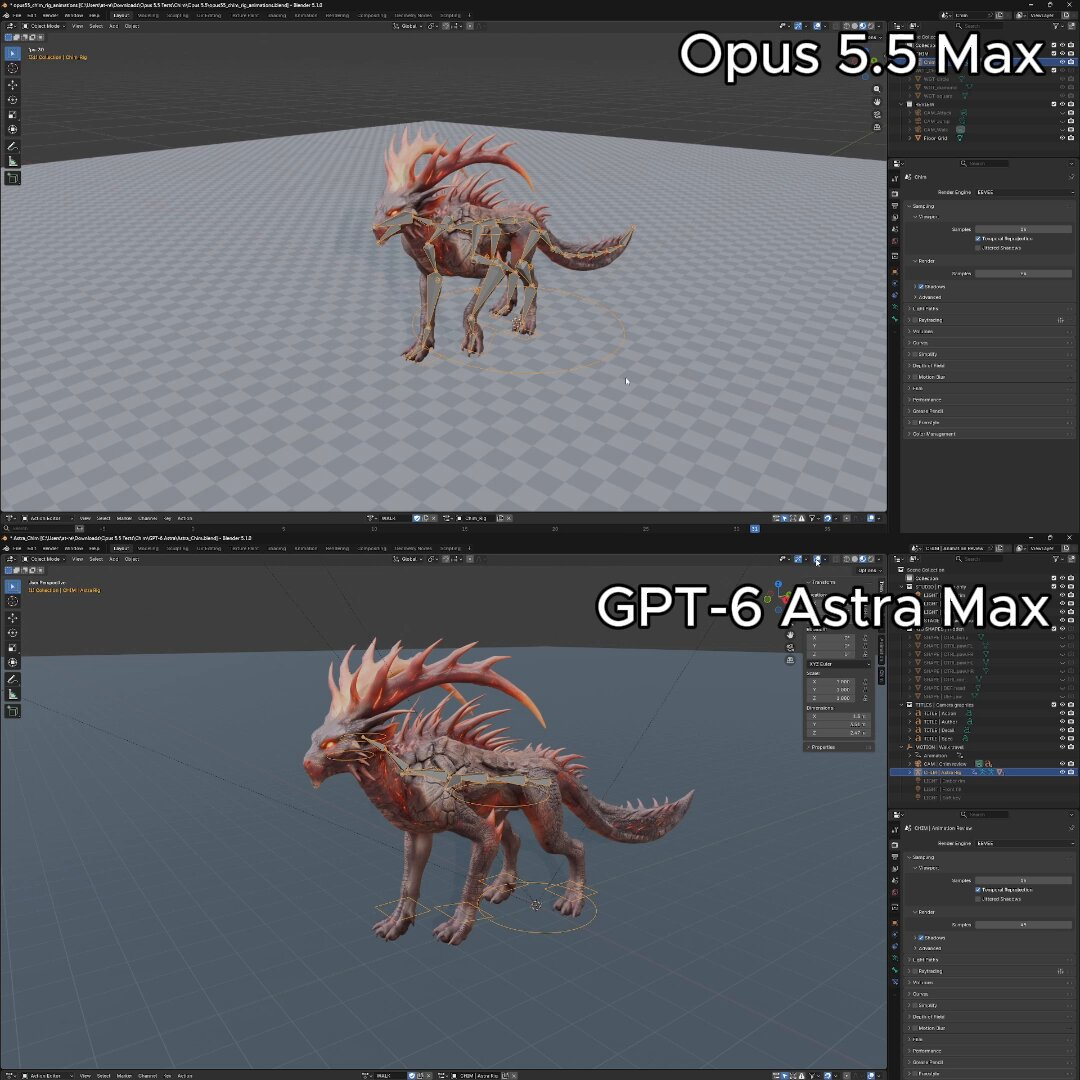 3D生物骨骼绑定与撕咬动画