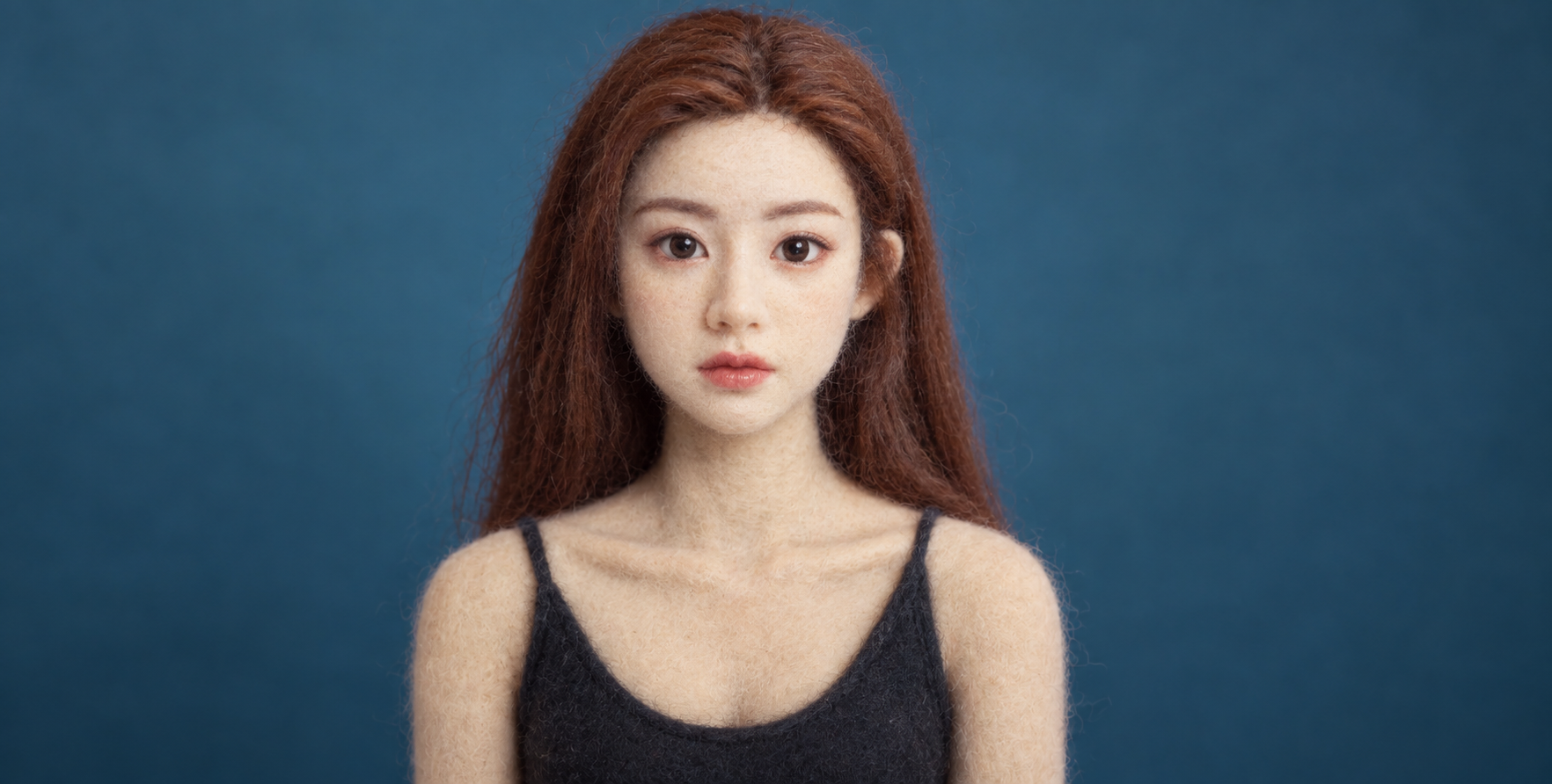 手工针刺羊毛毡定格动画人偶肖像 — AI image creation