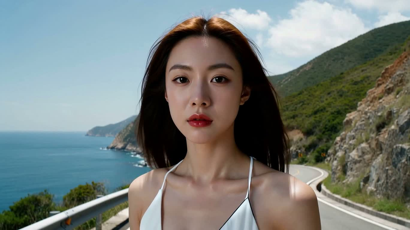 海岸公路滑板飞跃 — AI video creation