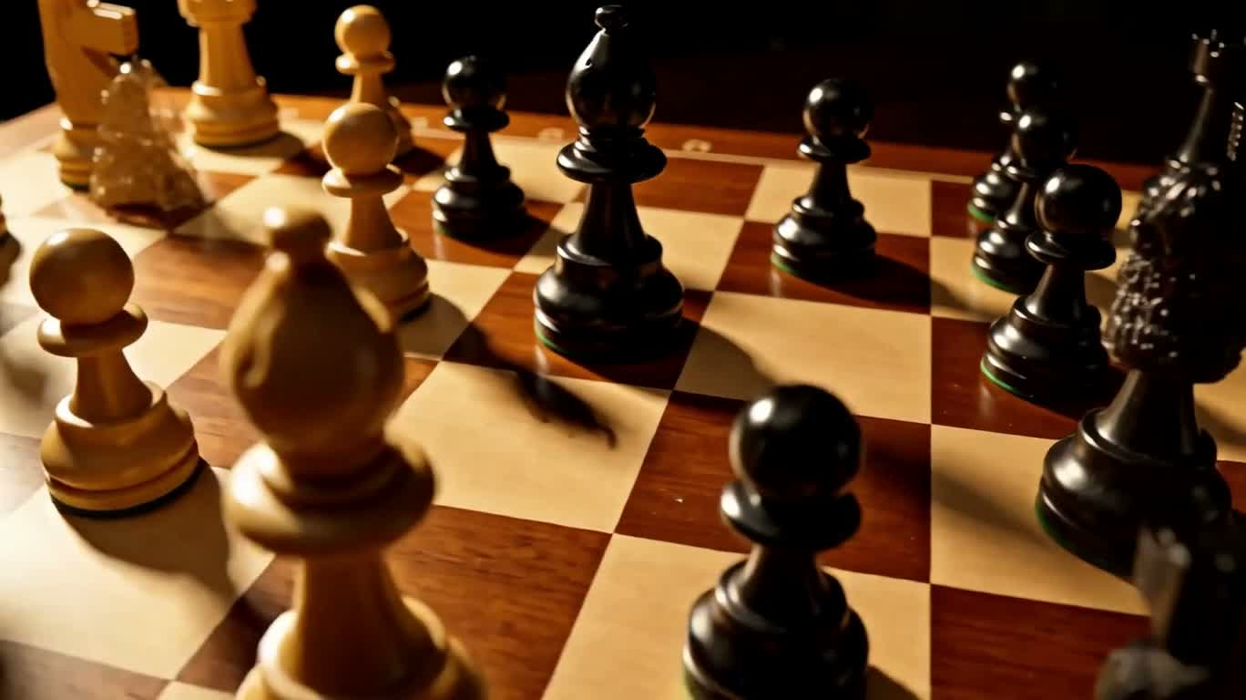 棋局与海浪的无缝旅程 — AI video creation