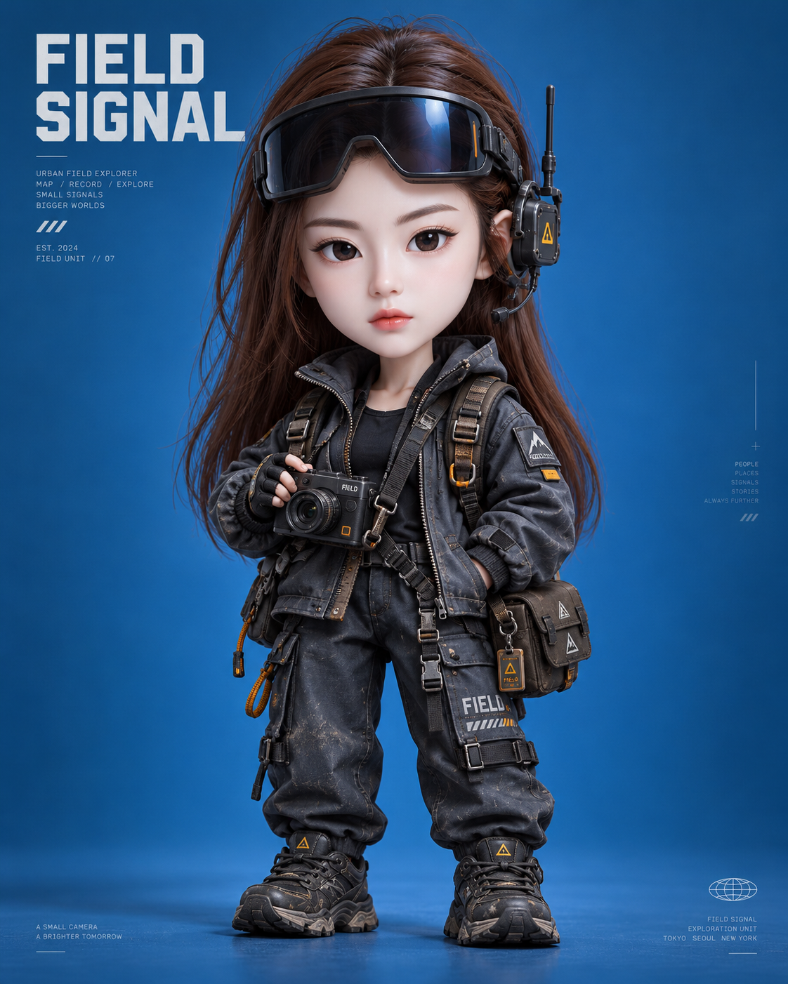 Poster nhân vật 3D cách điệu cao cấp
