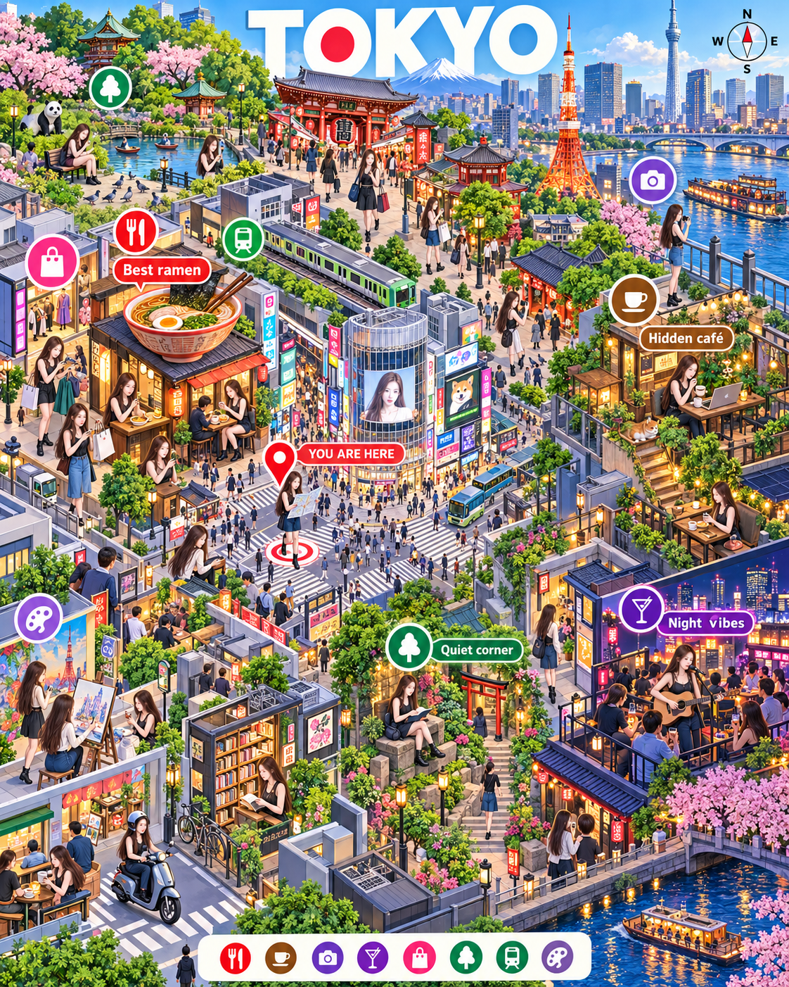 Infographic khám phá kho báu thành phố thu nhỏ Tokyo