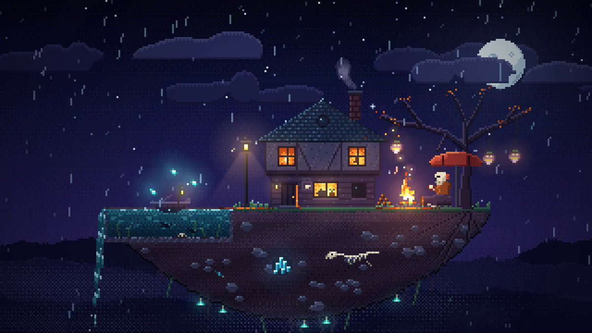 Living pixel-art environment scene — AI video creation