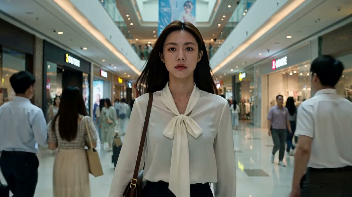 商场中的暗影决战 — AI video creation