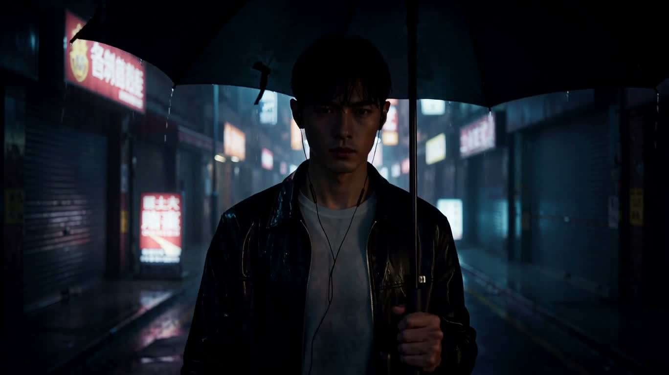 雨巷故障遭遇 — AI video creation