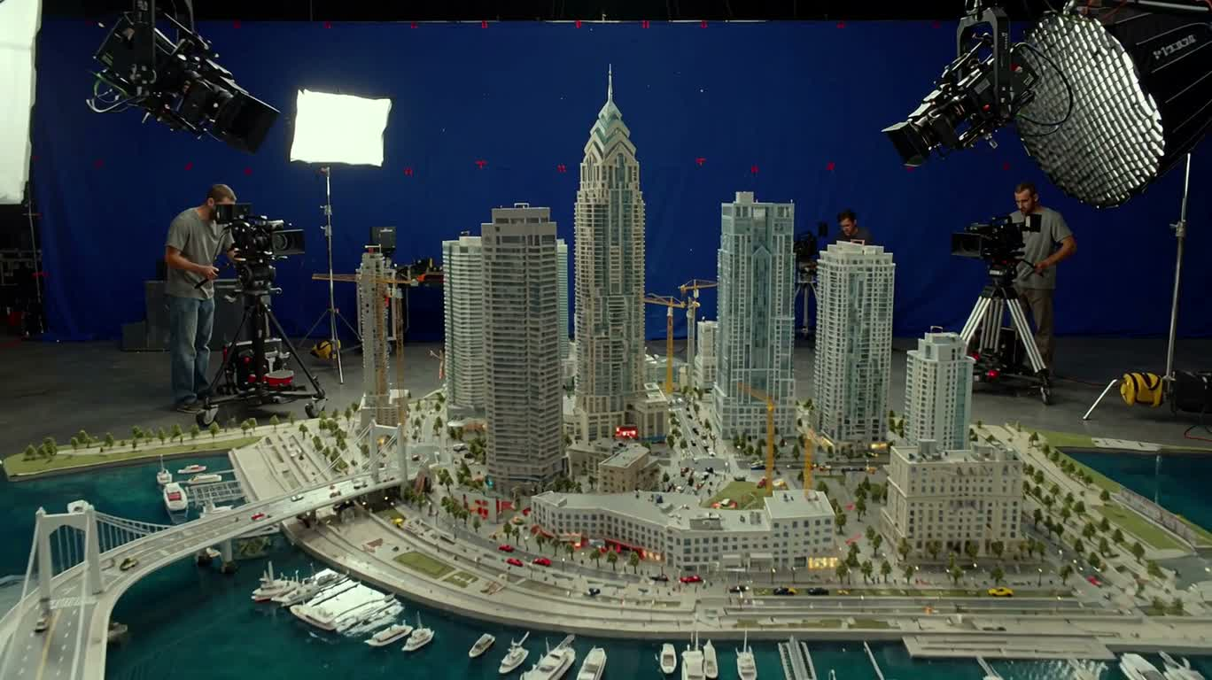微缩海岸城的巨浪特效 — AI video creation