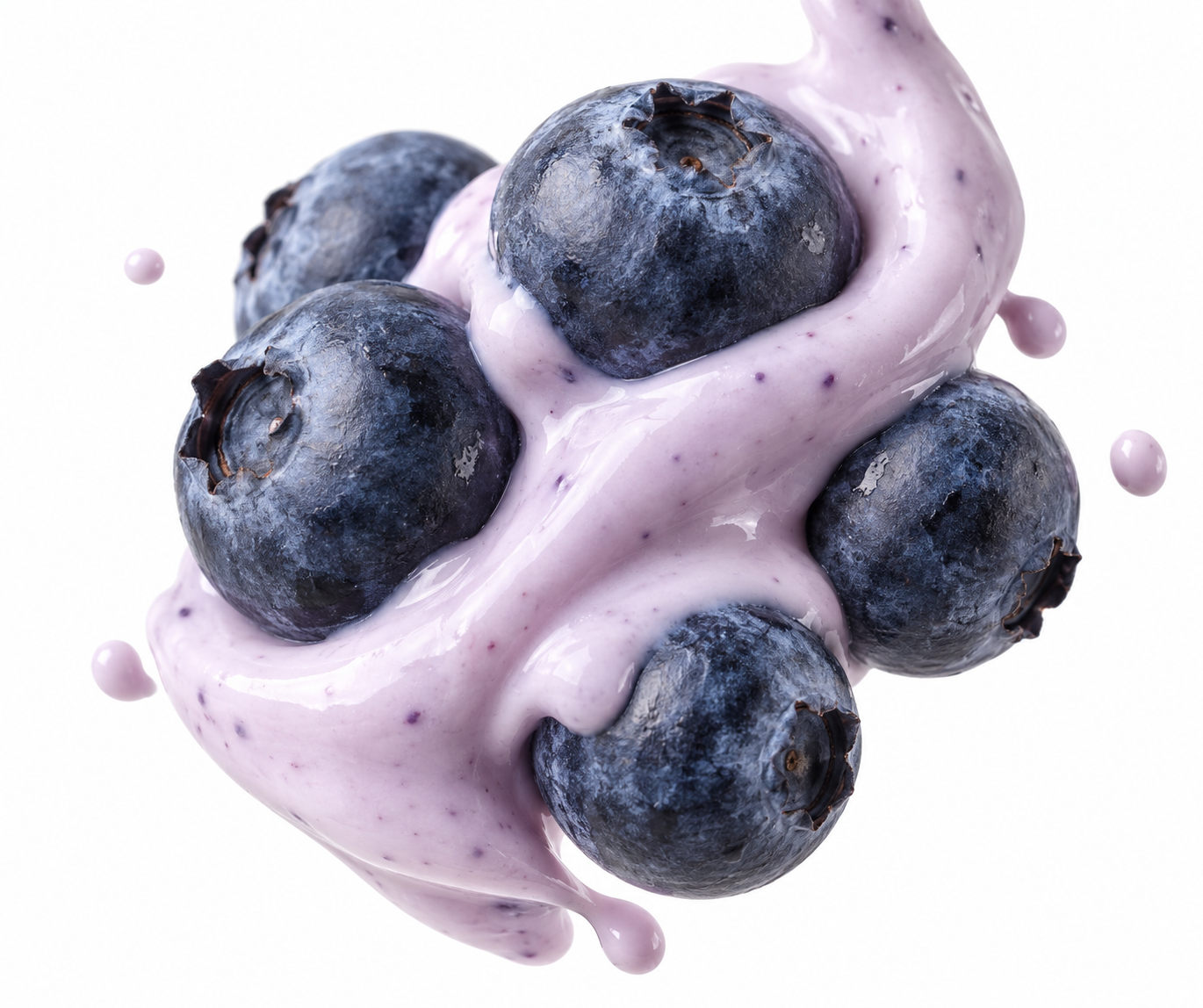 高速定格：蓝莓与酸奶的优雅缠绕 — AI image creation