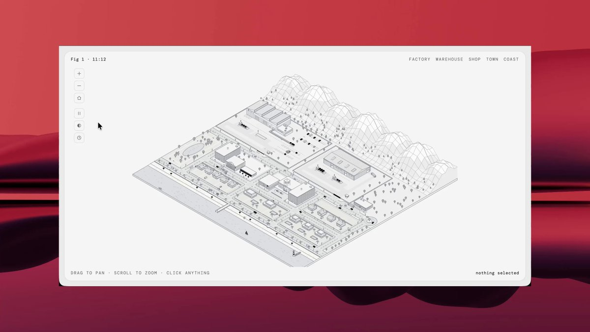 Browser-based 3D scene — AI video creation