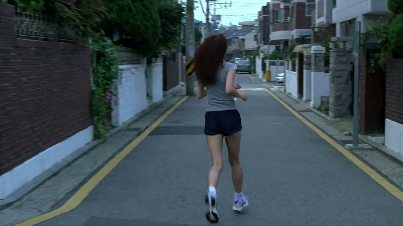 아침 달리기 후의 우연한 만남
