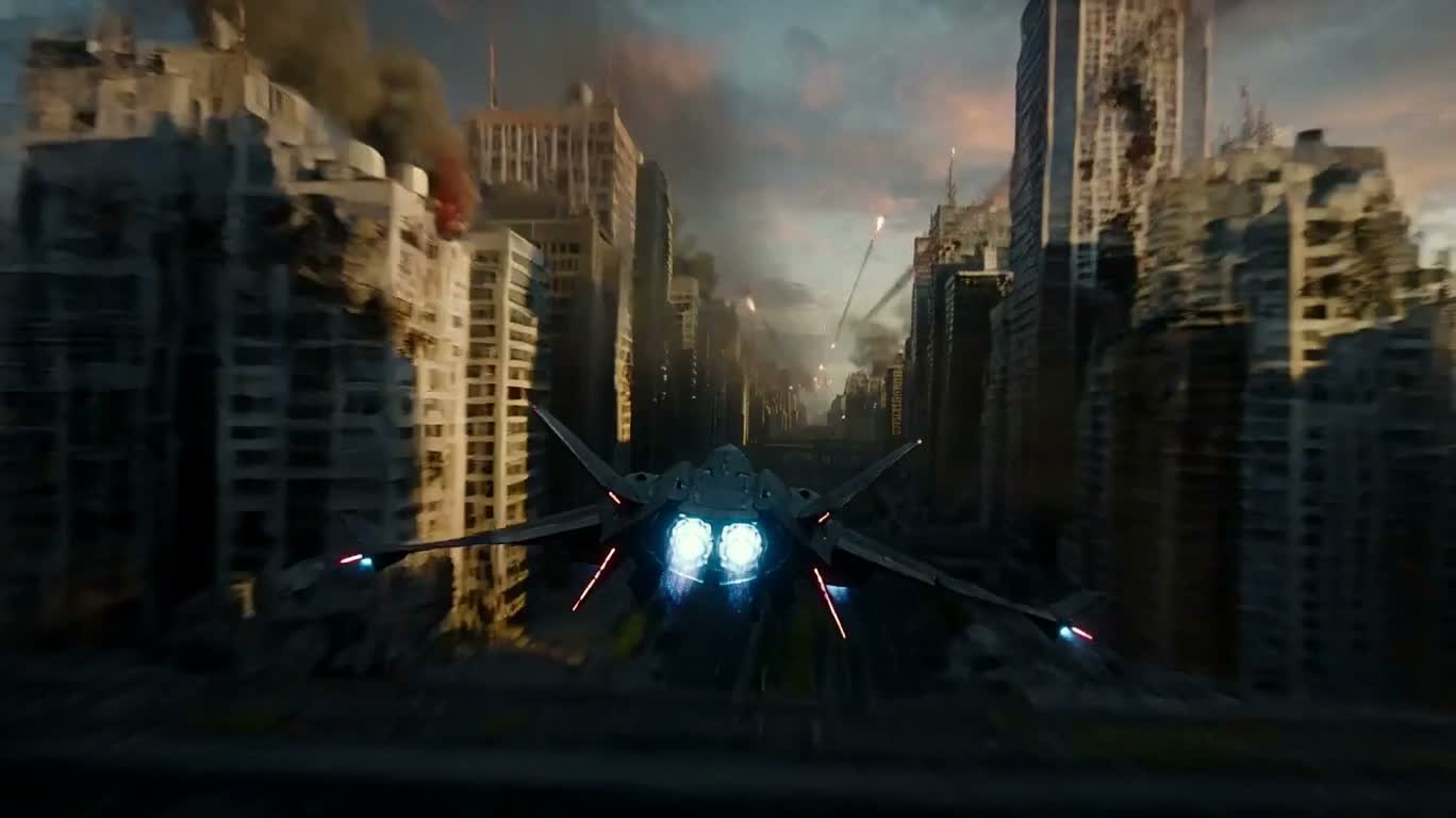 黄昏都市：战机变形机械体空战 — AI video creation