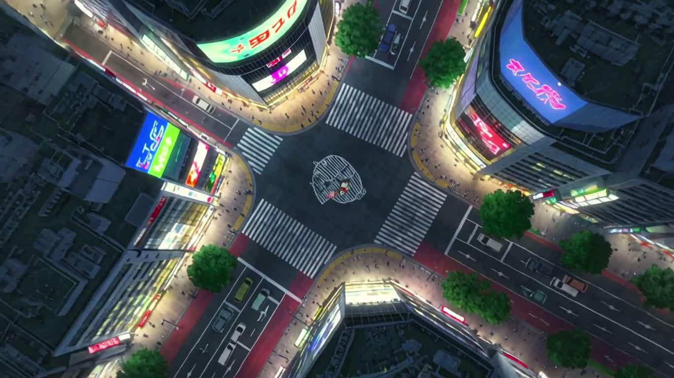 霓虹雨夜的空中相拥 — AI video creation