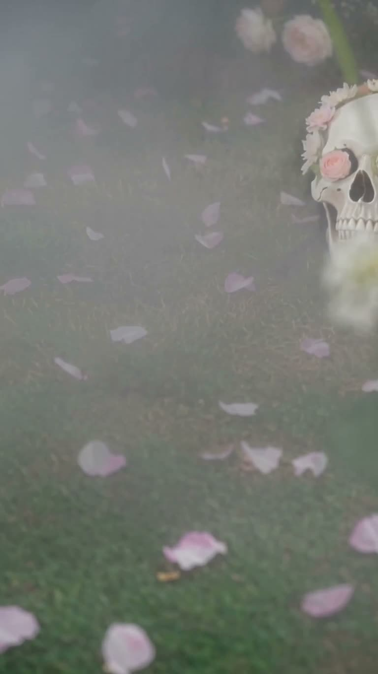 안개 정원 해골꽃 꿈결 초상 — AI video creation