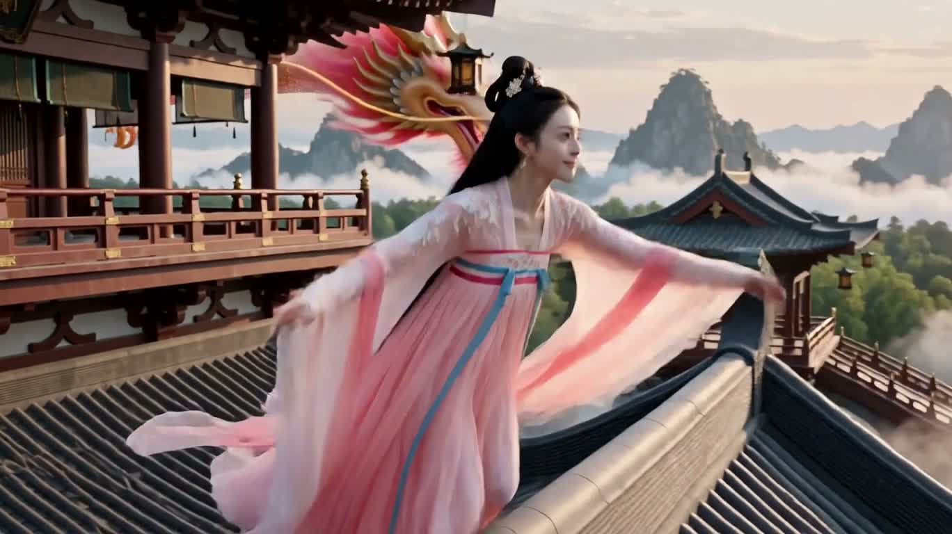 云上龙舞·仙境轻功 — AI video creation