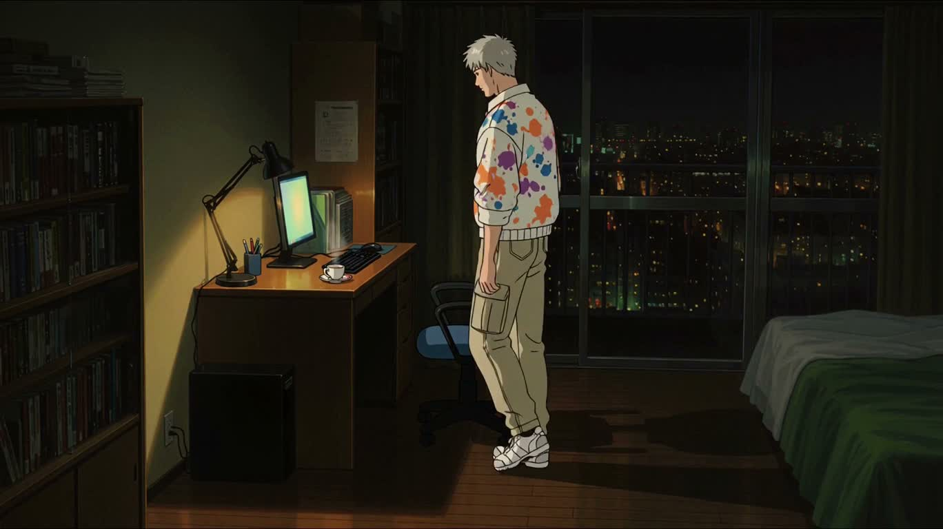 深夜创作者：重新投入工作 — AI video creation