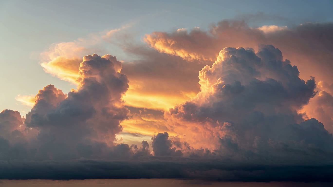夕照云海