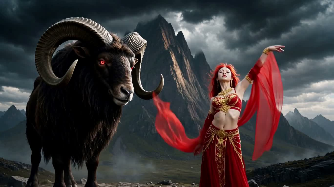 Crimson Flame War Dance and the Great-Horned Demon Ram