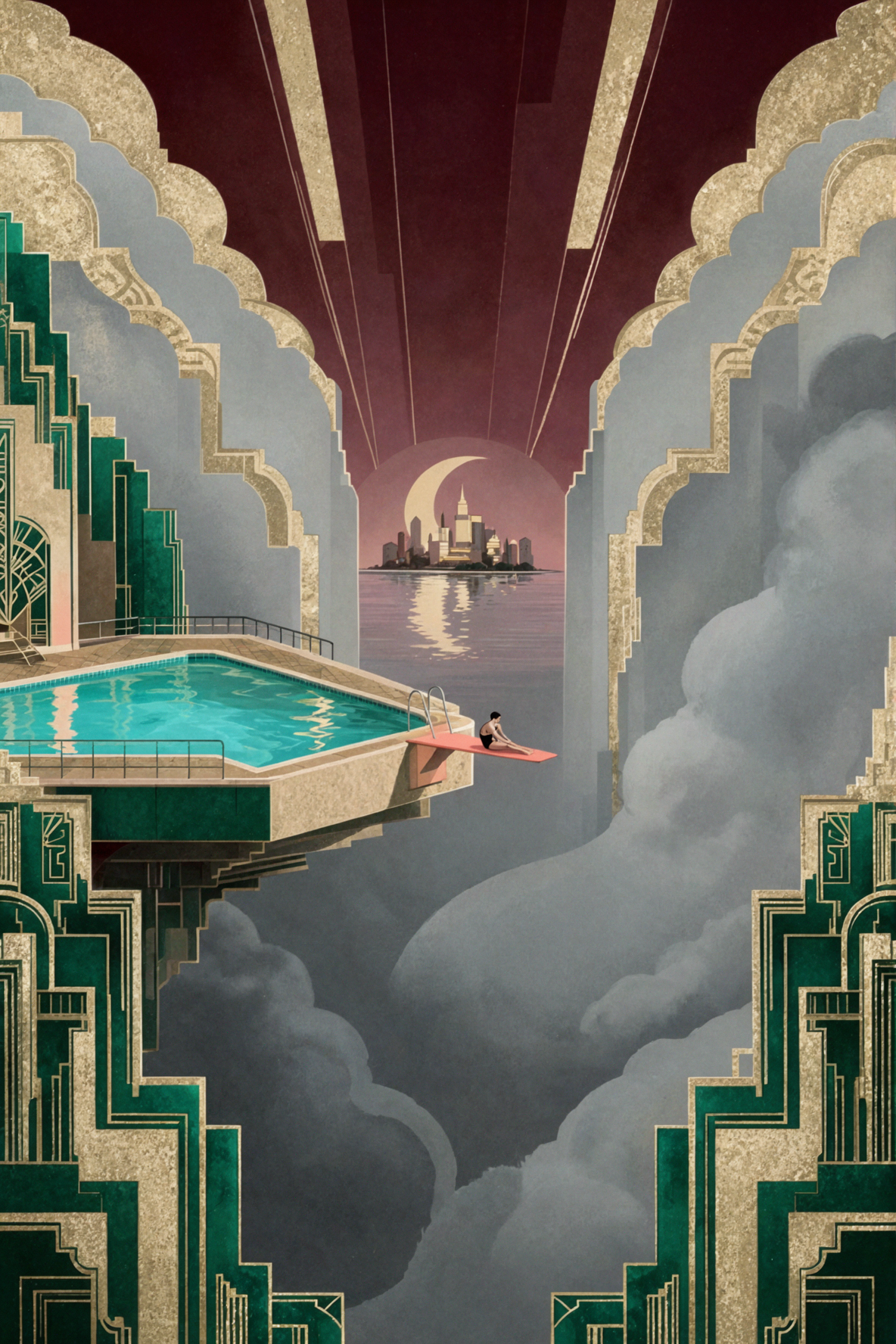 Bể bơi trên mây · Art Deco